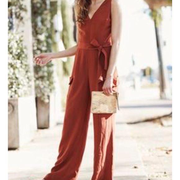 banana republic orange jumpsuit